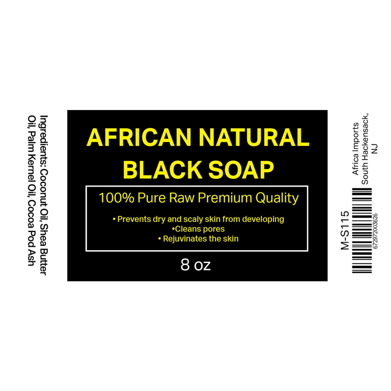 African Natural Black Soap – 8 oz